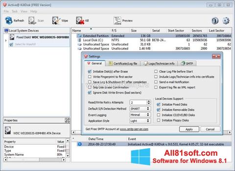 Screenshot Active KillDisk per Windows 8.1