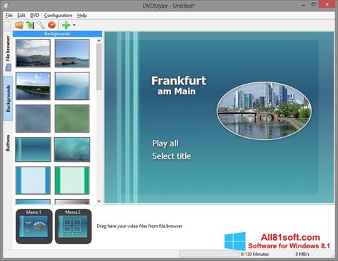 Screenshot DVDStyler per Windows 8.1