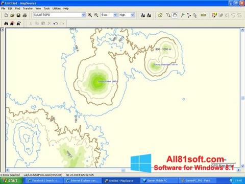 Screenshot MapSource per Windows 8.1