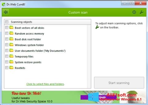 Screenshot Dr.Web CureIt per Windows 8.1