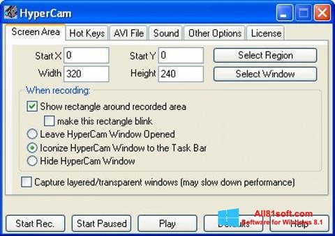 Screenshot HyperCam per Windows 8.1