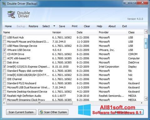 Screenshot Double Driver per Windows 8.1