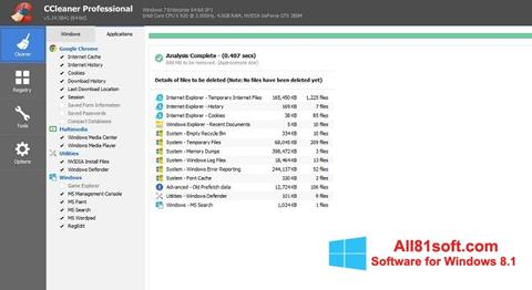Screenshot CCleaner Professional Plus per Windows 8.1