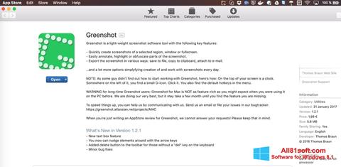 Screenshot Greenshot per Windows 8.1