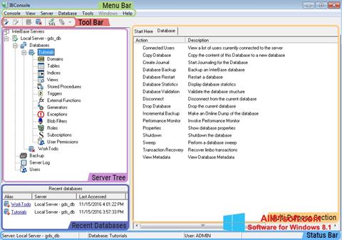 Screenshot InterBase per Windows 8.1