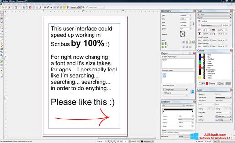 Screenshot Scribus per Windows 8.1