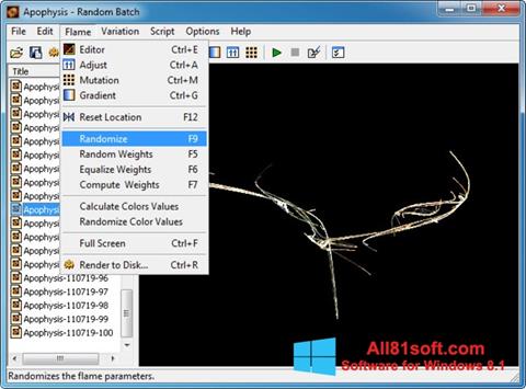 Screenshot Apophysis per Windows 8.1