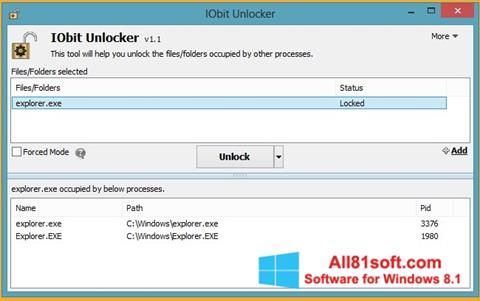 Screenshot IObit Unlocker per Windows 8.1