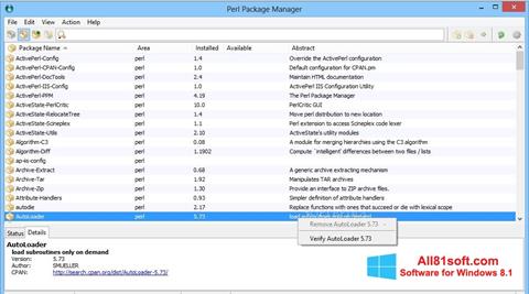 Screenshot ActivePerl per Windows 8.1