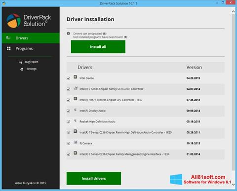 Screenshot DriverPack Solution per Windows 8.1