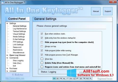 Screenshot Keylogger per Windows 8.1