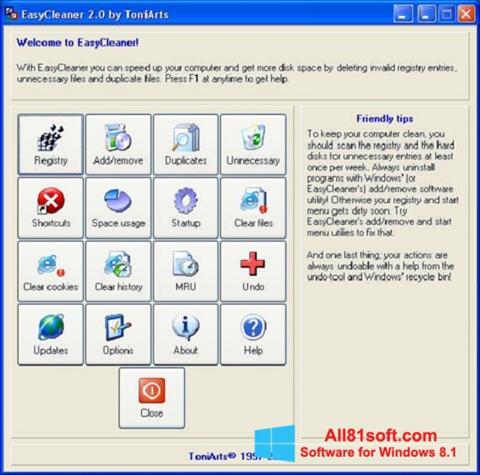 Screenshot EasyCleaner per Windows 8.1