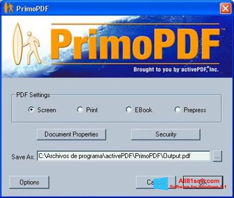 Screenshot PrimoPDF per Windows 8.1