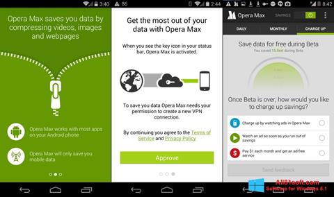 Screenshot Opera Max per Windows 8.1