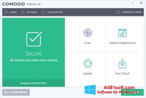 Screenshot Comodo Antivirus per Windows 8.1