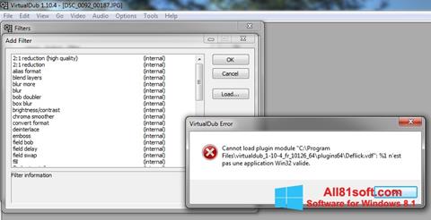 Screenshot VirtualDub per Windows 8.1