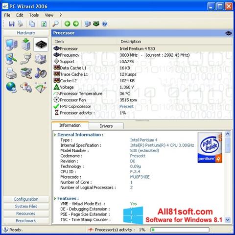 Screenshot PC Wizard per Windows 8.1