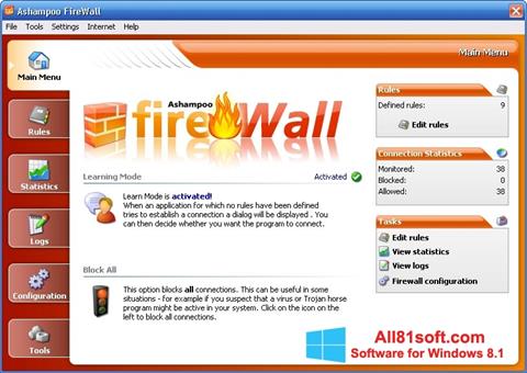 Screenshot Ashampoo Firewall per Windows 8.1