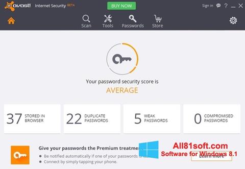 Screenshot Avast Internet Security per Windows 8.1