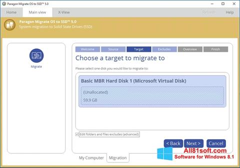 Screenshot Paragon Migrate OS to SSD per Windows 8.1