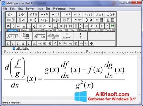 Screenshot MathType per Windows 8.1