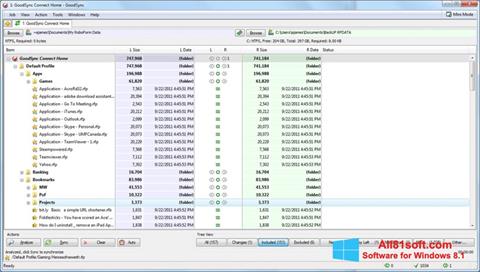 Screenshot GoodSync per Windows 8.1