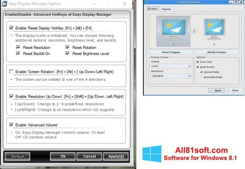Screenshot Easy Display Manager per Windows 8.1