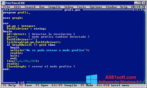Screenshot Free Pascal per Windows 8.1