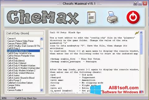 Screenshot CheMax per Windows 8.1