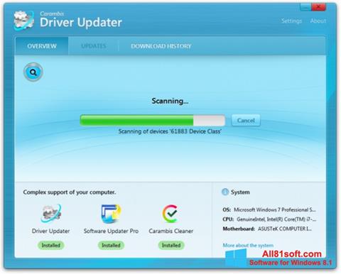 Screenshot Carambis Driver Updater per Windows 8.1